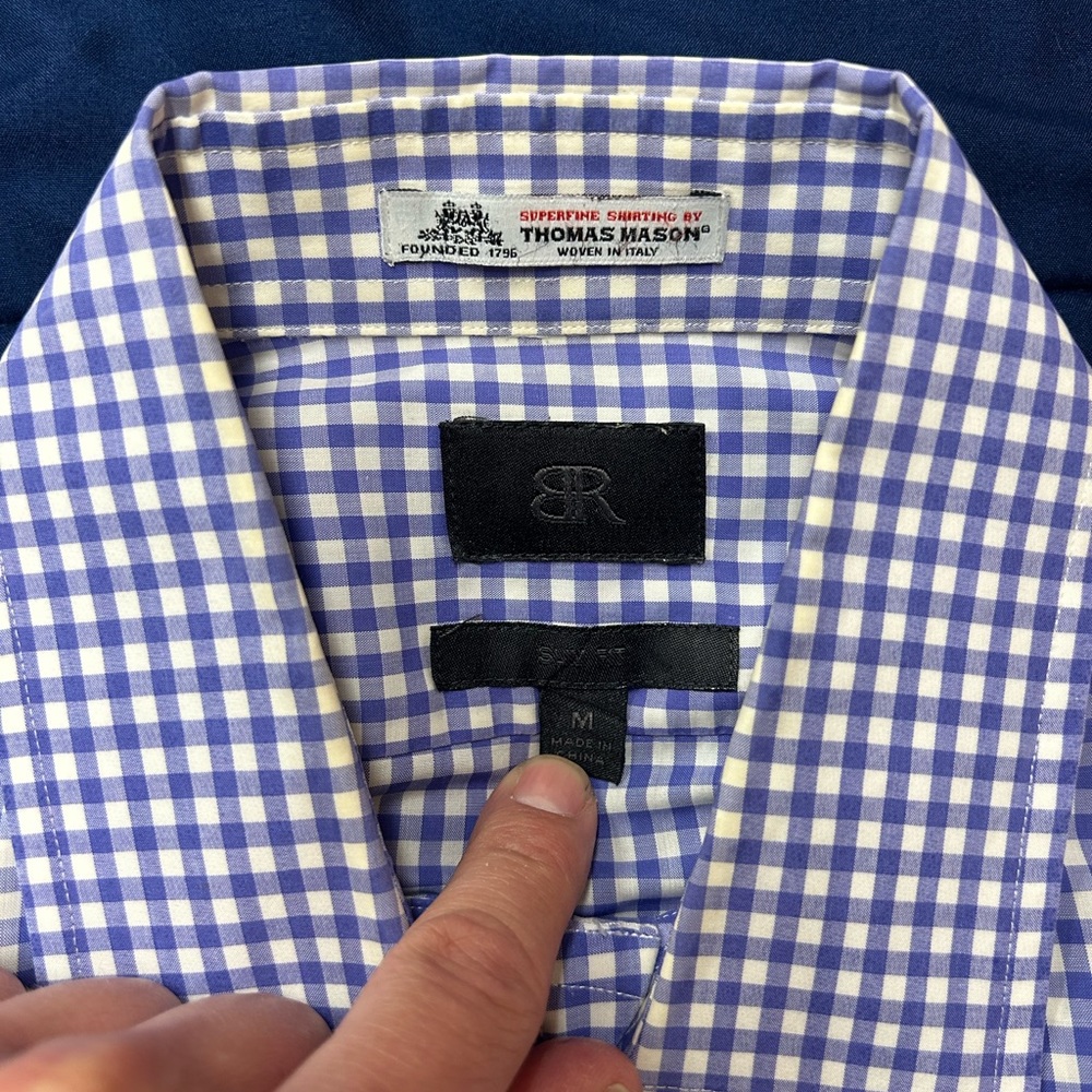 Banana Republic x Thomas Mason Slim Fit Button Down Shirt. Med. Gently Worn